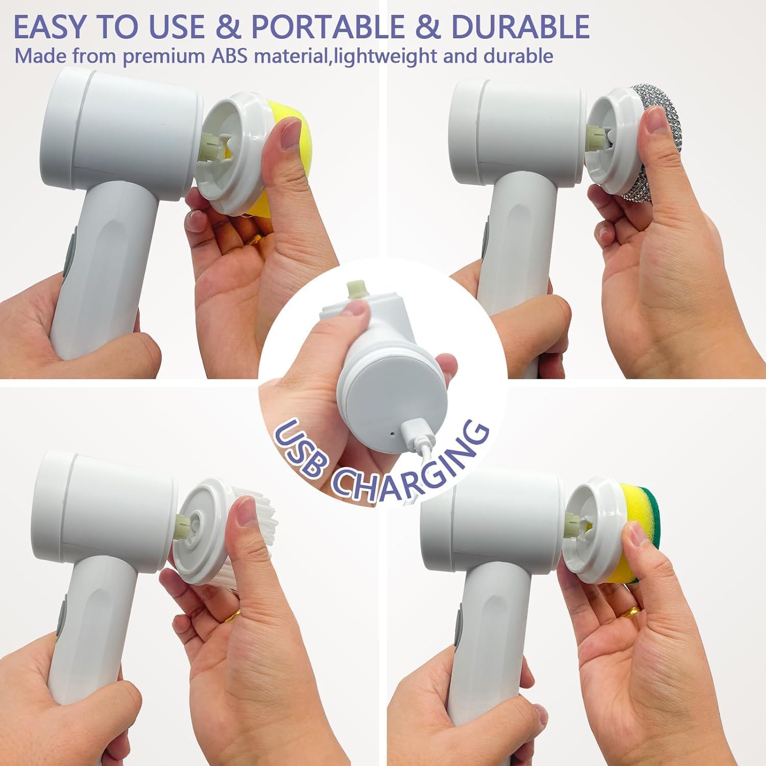 Electric Spin Scrubber for Bathroom and Kitchen Cleaning