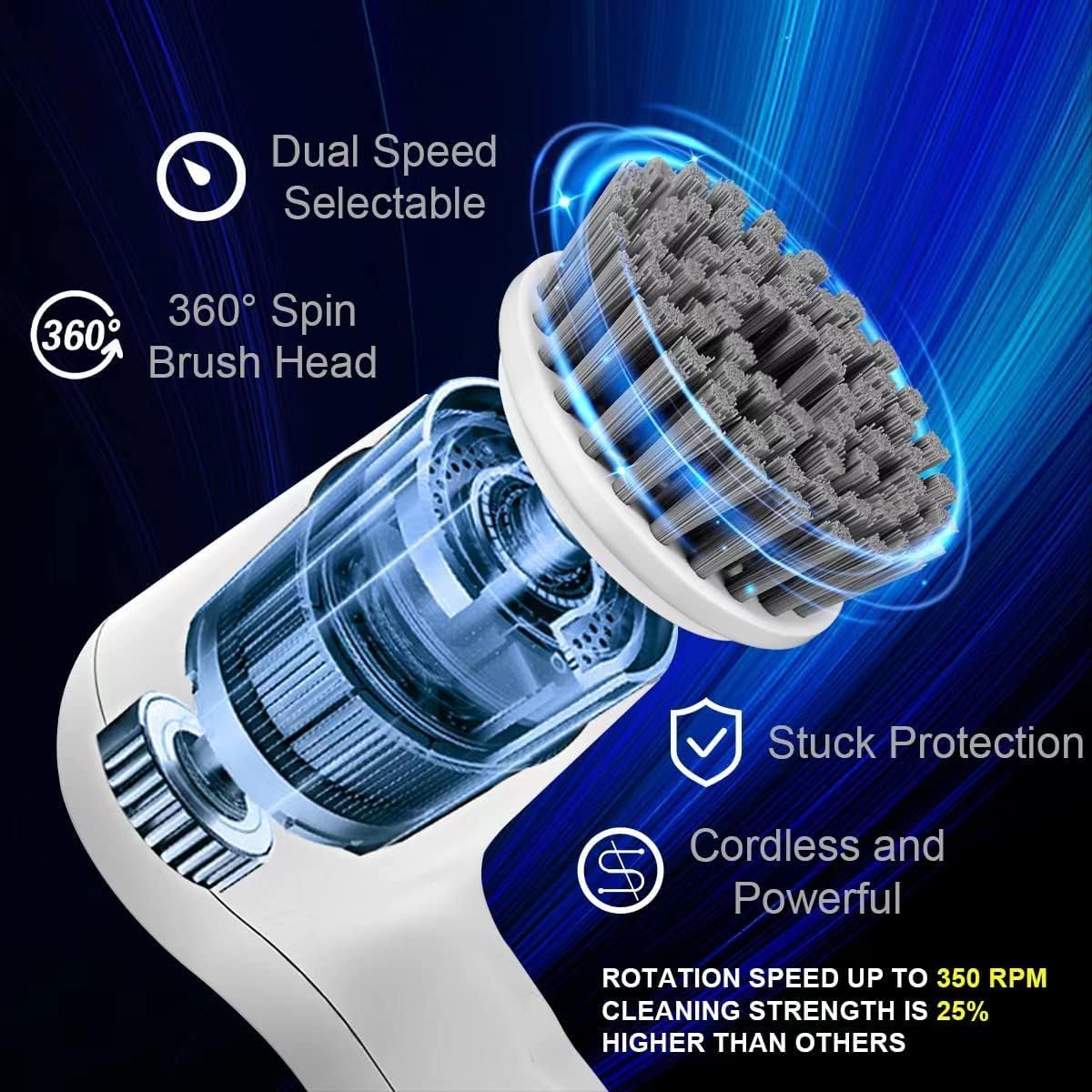 Electric Spin Scrubber for Bathroom and Kitchen Cleaning